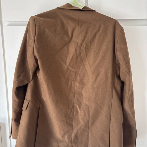 Berto Lucci men's suit brown modern fit size 50 like new