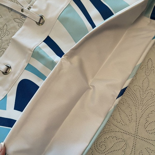 L’Oréal fabric shoulder bag new, white and blue