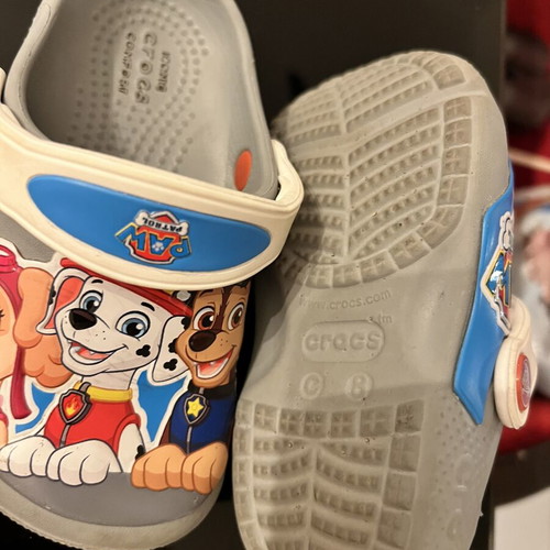 Crocs Paw Patrol slippers like new, kids' size 24-25