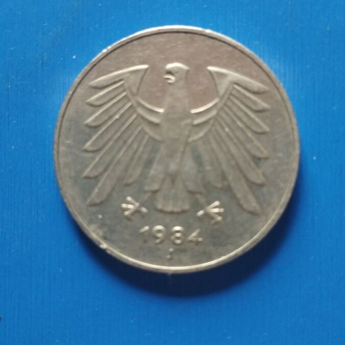 5 Mark coin used