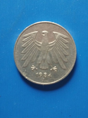5 Mark coin used