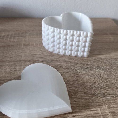 Heart-shaped box like new, 3D printed PLA plastic
