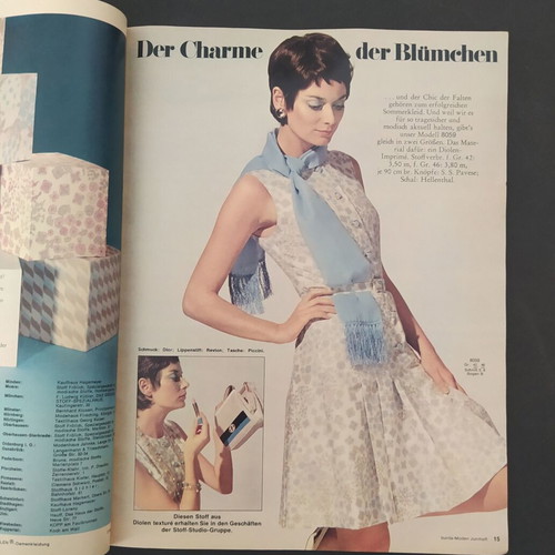 Burda vintage magazine June 1969 with patterns and Greek translation like new