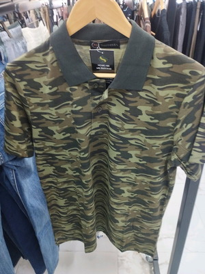 Men's polo shirt short sleeve camouflage MC-165 new, multicolor