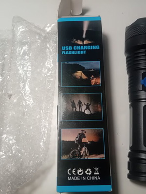 Rechargeable LED Tactical Flashlight new with USB cable