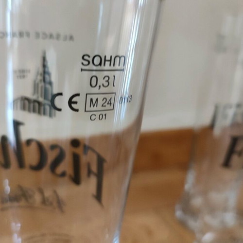 Fischer beer glasses new, set of 6