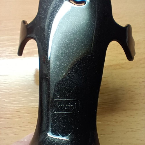 Koziol mobile phone stand new, black-gray acrylic