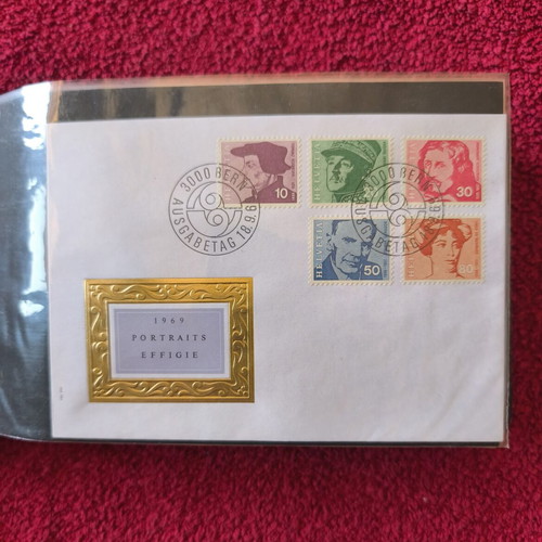 Swiss First Day Covers FDC Collection in Excellent Album, 100 pcs