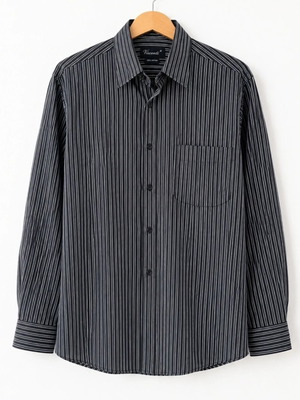 Visconti striped men's shirt like new, black and white, size L