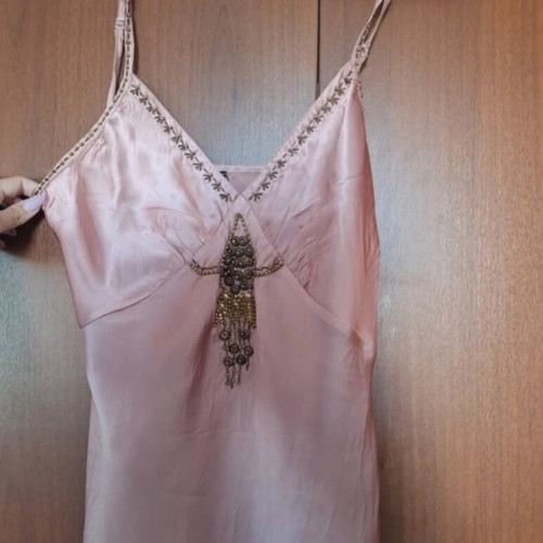 Raxevski vintage silk top like new, pink, size M
