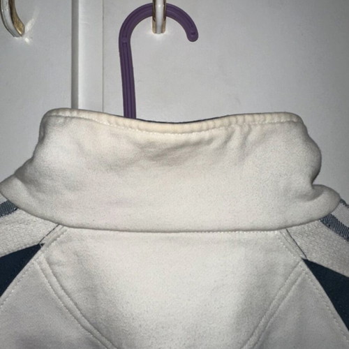 Sergio Tacchini half-zip sweatshirt used, size XL, off-white with navy