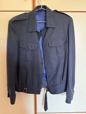Character aviation jacket with Iris Appel print like new, blue