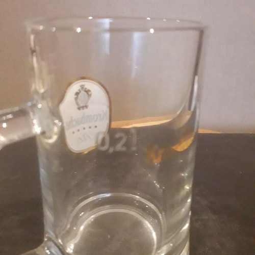 Krombacher 0.2 Beer Mug used, thick glass