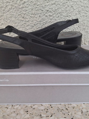 Tamaris women's pumps size 39, like new, black, anatomical design