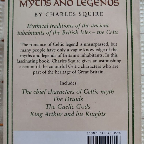 Celtic Myths and Legends book used, Charles Squire