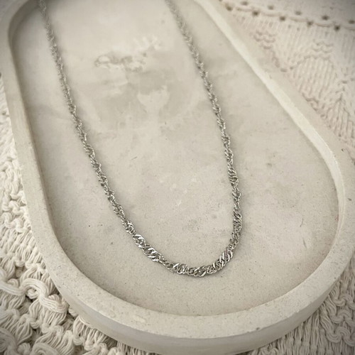 Unisex Stainless Steel Chain Necklace new, silver color