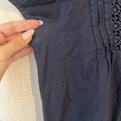 Monsoon blue short-sleeve blouse size 36 like new