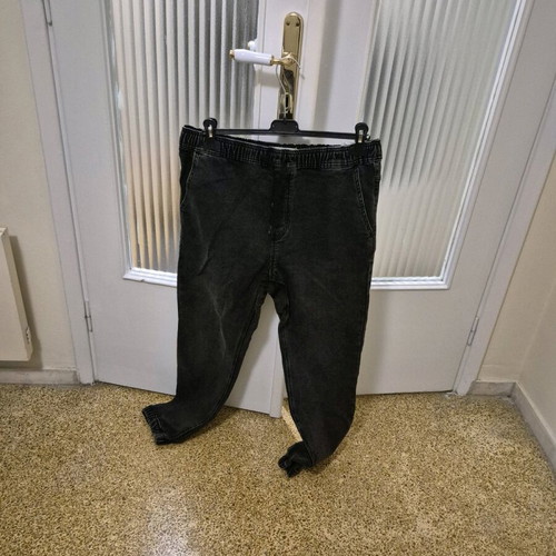 Black denim pants used, size Medium