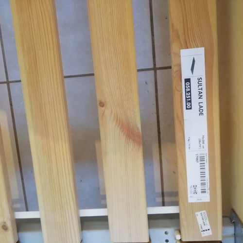 Ikea double bed used with 2 nightstands