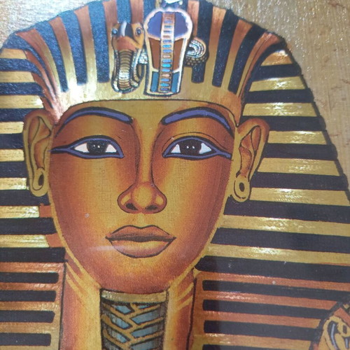 Papyrus painting with Egypt representation like new