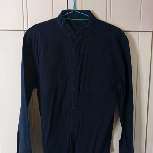 Bershka Thin Men's Blue Shirt Medium