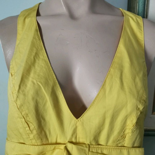 Red Valentino top new yellow with bow and pleats