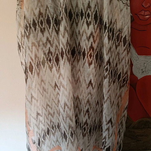 Brown scarf used in excellent condition 88x180 cm