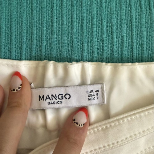 Mango fitted pants like new, size L 40 12, white
