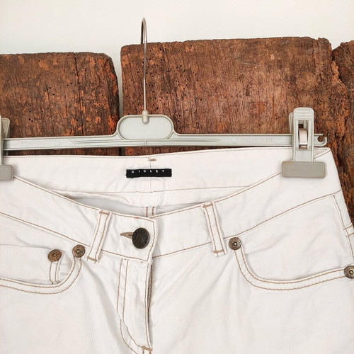 Sisley vintage white skinny cropped jeans size S like new