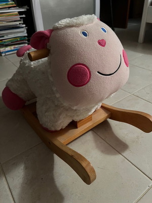 Wooden rocking animal used activity toy