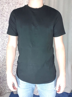 Divided t-shirt με φερμουάρ στην πλάτη L μεταχειρισμένο, μαύρο