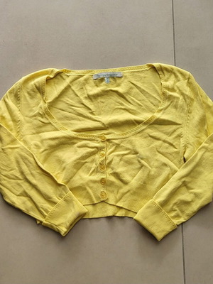 Vintage crop bolero jacket Bershka like new, yellow, size M
