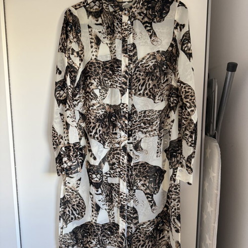 H&M Tunic in animal print like new, beige and brown