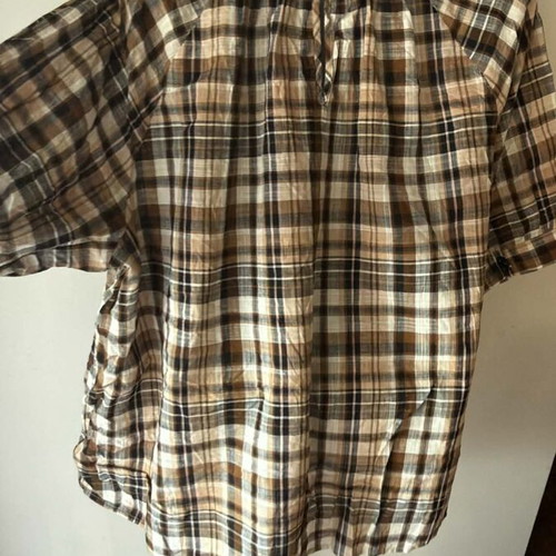 Terra & Sky women's cotton blouse 2 XL like new, beige brown