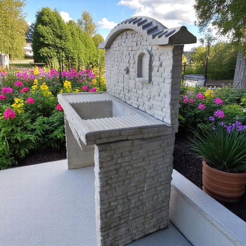 Garden Fountain Elena Outdoor Yard Sink Unpainted