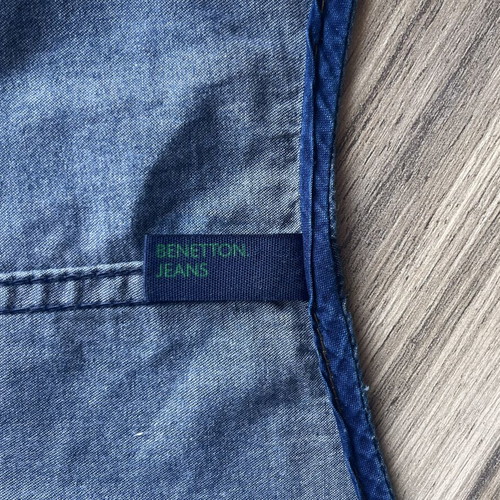 Retro jean vest Benetton jeans size S like new blue