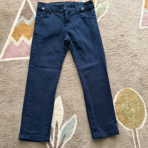 Hashtag pants for boy 5 years new, cotton, blue, 110 cm