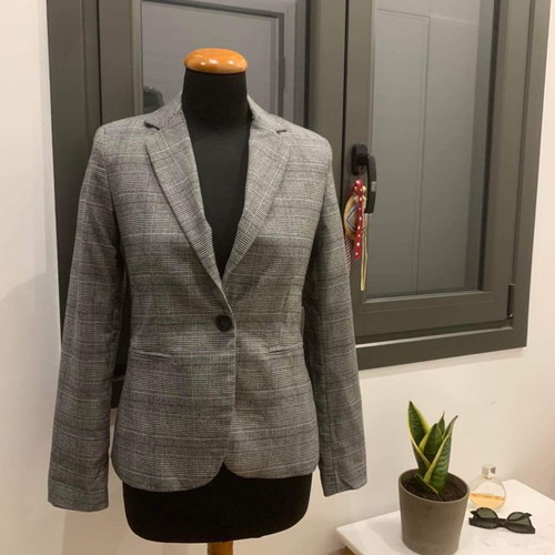 Zara checked blazer size small like new multicolor