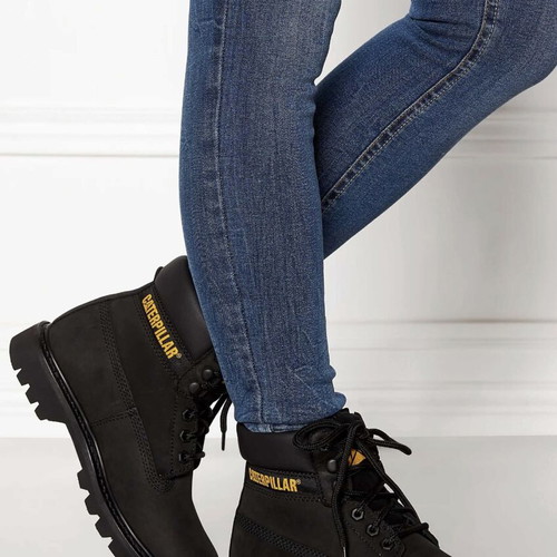 CAT Colorado Boot women's new black nubuck leather size 37