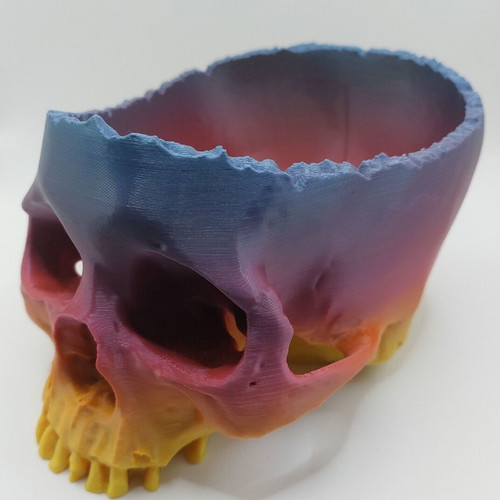 Table decorative skull colorful, new, 3D printed