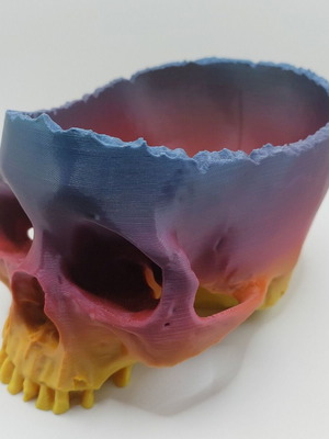 Table decorative skull colorful, new, 3D printed