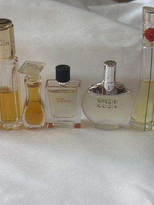 Mini perfume set used, Givenchy, Giorgio Beverly Hills, Hermès, Krizia, Kenzo, Prada