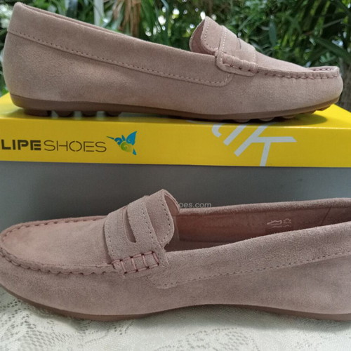 Filipe Shoes moccasins new, size 39, beige pink leather