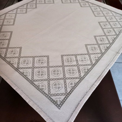 Handmade Lefkaritiko embroidery on etamine like new