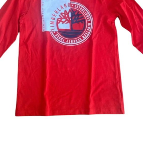 Timberland slim fit T-shirt with sleeves, red, size 164 cm
