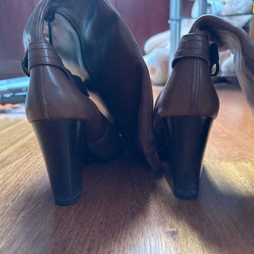 Bally brown riding boots used, size 40 with heel