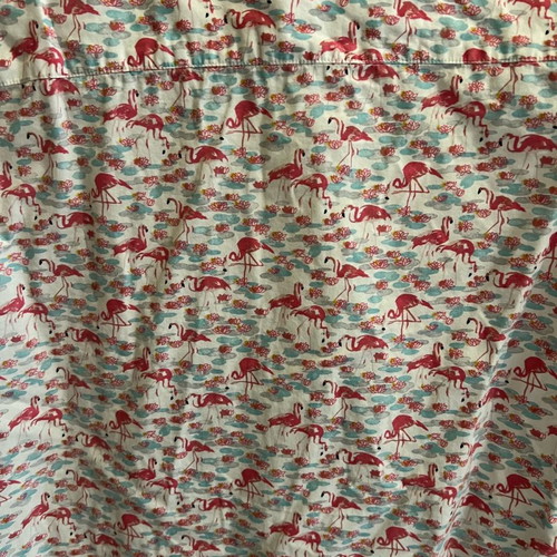 Flamingo print shirt used, pink/white, size S/M