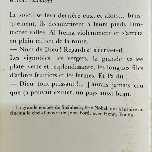 Les Raisins de la colère by John Steinbeck used, Greek edition, 1947