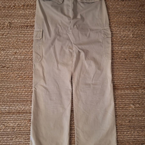 Zara women's cargo pants beige size L like new high waist