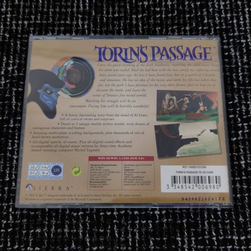 Torin's Passage PC game σαν καινούργιο, Sierra 1995, adventure